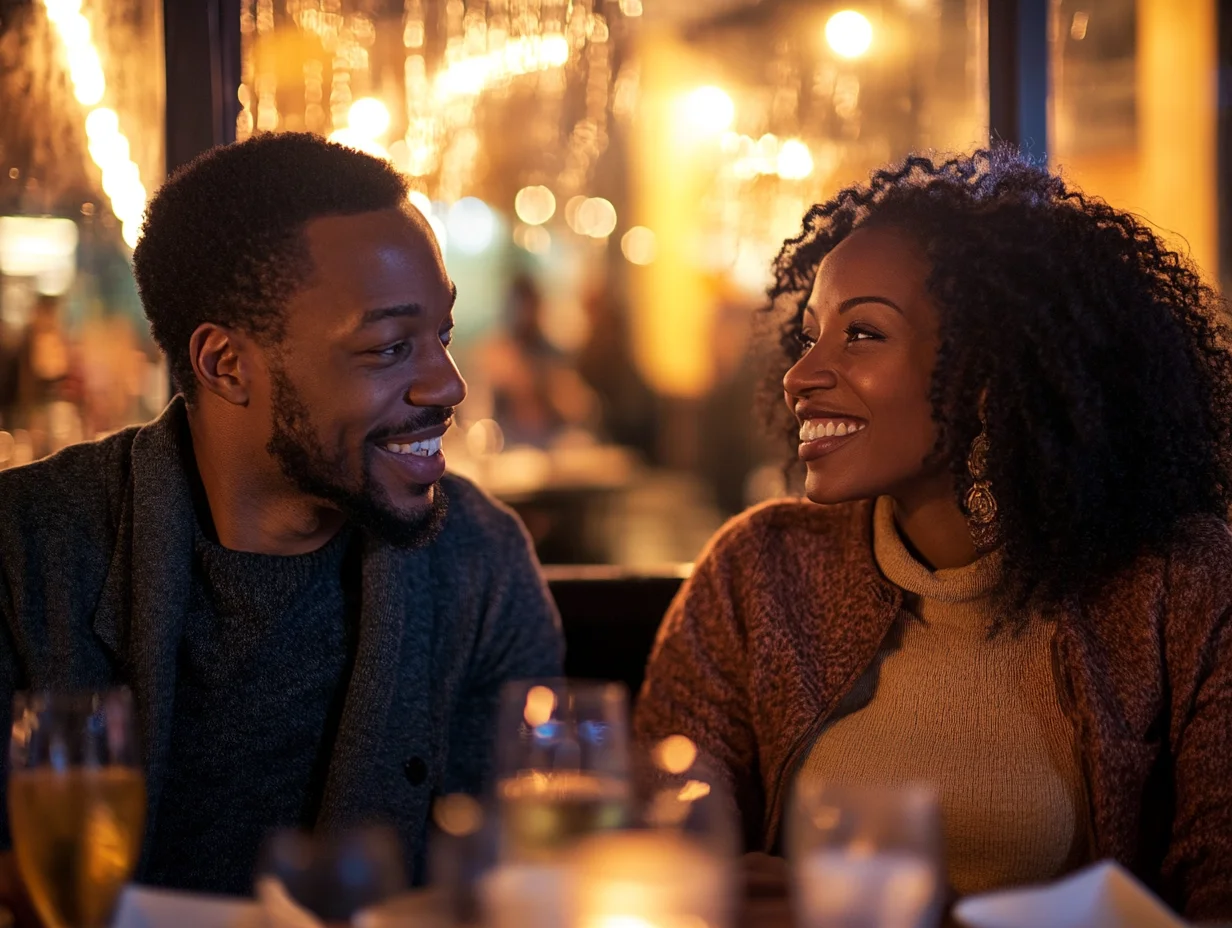 Couple discussing financial choices together