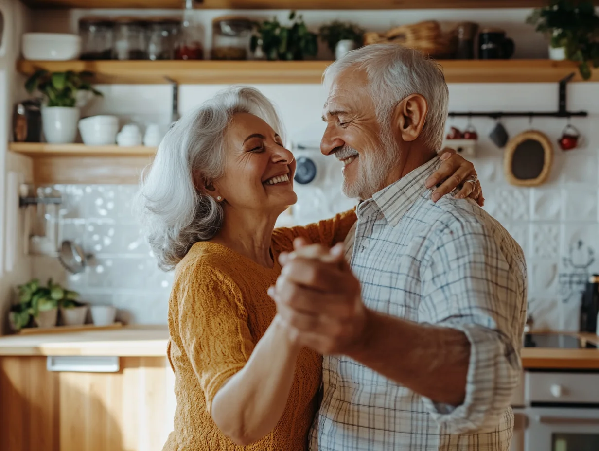 Senior couple reviewing single monthly statement together